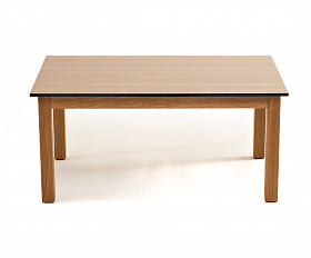 Канны журнальный столик из HPL 90х60, H40, основание дуб, цвет столешницы дуб