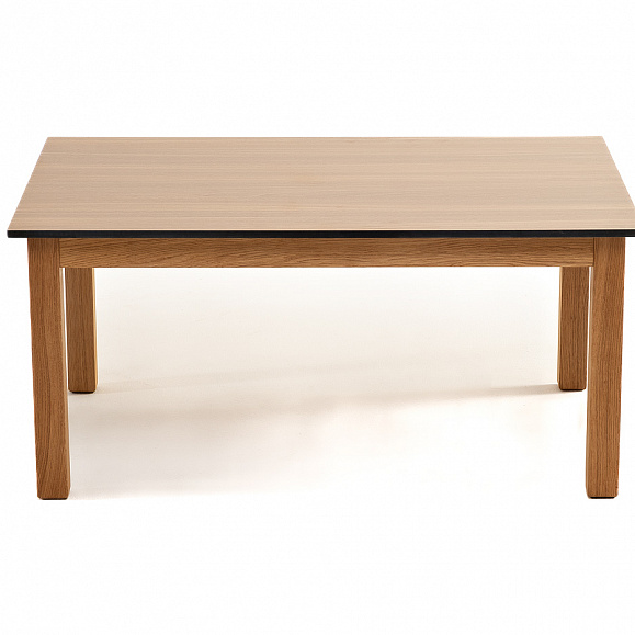 Канны журнальный столик из HPL 90х60, H40, основание дуб, цвет столешницы дуб фото 2