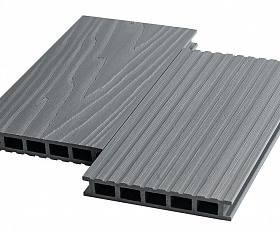 Террасная доска Экодэк Брайт Макс Кантри 3D, цвет Серый Дым