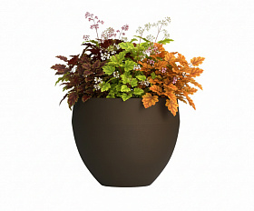 Кашпо Concretika Гира D50H43 Дарк браун 8028