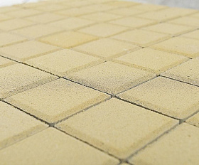 Тротуарная плитка Braer ЛУВР Квадрат 100х100х60 мм Песочный