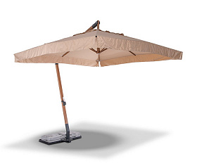 Корсика зонт уличный 3х3м на боковой алюминиевой опоре, цвет под дерево