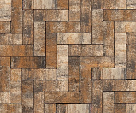 Тротуарная плитка 342 механический завод Паркет 240x80x60мм ColorMix Карелия