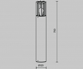 Ландшафтный светильник Barrel Maytoni O453FL-01GF цвет Графит
