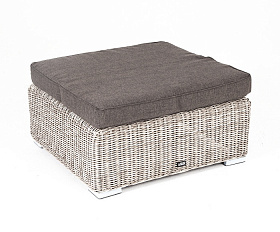 Лунго плетеная оттоманка с подушкой, цвет бежевый