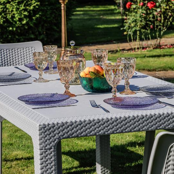 Обеденный комплект July M Royal Family из пластика, цвет светло-серый фото 5