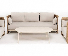 Лаунж-Зона Аликанте 4SIS из искусственного ротанга, цвет соломенный