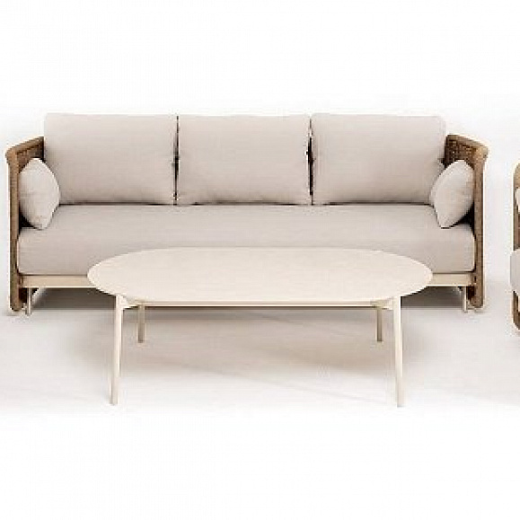 Лаунж-Зона Аликанте 4SIS из искусственного ротанга, цвет соломенный фото 2