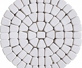 Тротуарная плитка 342 механический завод Классика круговая 60мм Белый