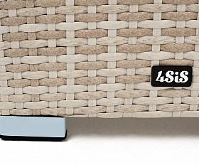 Капучино кашпо для цветов плетеное из искусственного ротанга, цвет бежевый