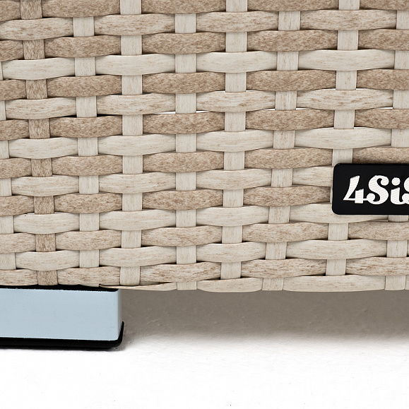 Капучино кашпо для цветов плетеное из искусственного ротанга, цвет бежевый фото 6