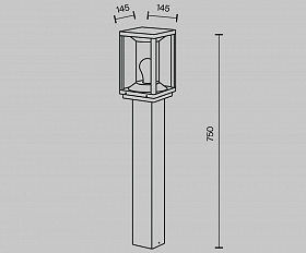 Ландшафтный светильник Cell Maytoni O452FL-01GF2 цвет Графит