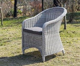 Плетеное кресло Равенна 4SIS из искусственного ротанга, цвет бежевый