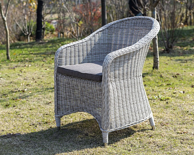 Плетеное кресло Равенна 4SIS из искусственного ротанга, цвет бежевый