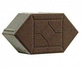 Тротуарная плитка 342 механический завод Ромб 80 мм Темно-коричневый