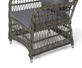 Цесена кресло плетеное из искусственного ротанга, цвет графит