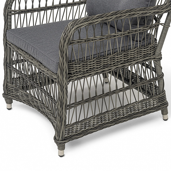 Цесена кресло плетеное из искусственного ротанга, цвет графит фото 4