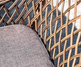 Плетеное кресло Латте 4SIS из искусственного ротанга, цвет коричневый