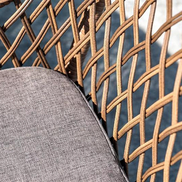 Плетеное кресло Латте 4SIS из искусственного ротанга, цвет коричневый фото 4