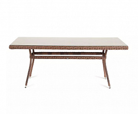 Плетеный стол Латте 4SIS из искусственного ротанга, цвет коричневый