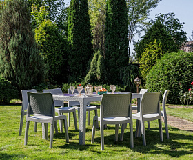 Обеденный комплект July L Royal Family из пластика, цвет светло-серый