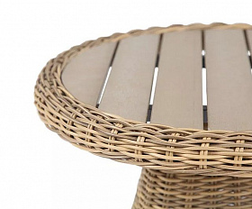 Кофейный столик Равенна 4SIS из искусственного ротанга, цвет соломенный