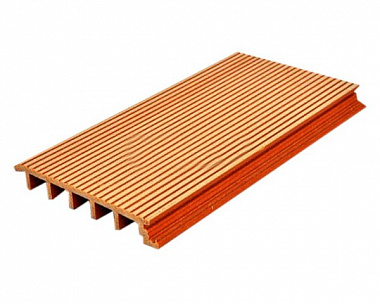Террасная доска MasterDeck Slim 3000*145мм*23мм широкий вельвет, цвет Орегон Оранжевый