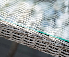 Плетеный стол Айриш 4SIS из искусственного ротанга, цвет бежевый