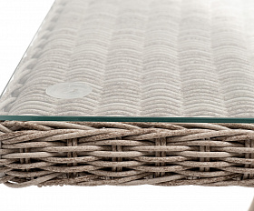 Латте плетеный стол из искусственного ротанга 200х90см, цвет бежевый