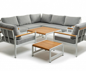 Комплект кофейных столов из алюминия MAYA белый Joygarden