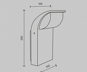 Настенный светильник (бра) Stock Maytoni O446WL-L7GF3K цвет Графит