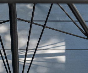 Конте интерьерный стол из HPL 70x70см, цвет серый гранит