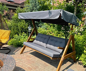 Качели Paris Royal Family с серыми подушками