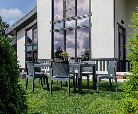 Обеденный комплект July M Royal Family из пластика, цвет графит