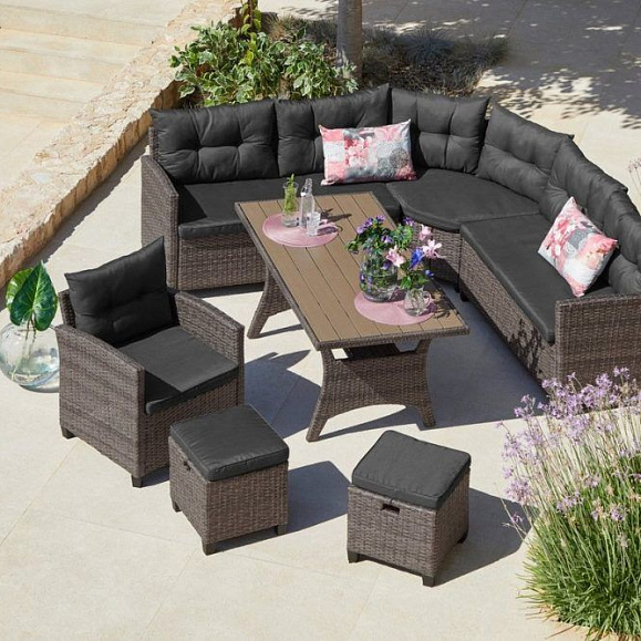 Комплект плетеной мебели AFM-373G Grey фото 1