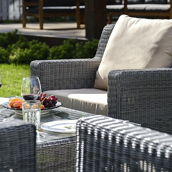 Стол плетеный кофейный из искусственного ротанга SUNSTONE Joygarden фото 2