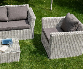 Кресло Капучино 4SIS из искусственного ротанга, цвет бежевый