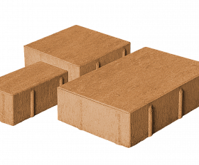 Тротуарная плитка Нобетек Новый город 1НГ6Ф Персиковая