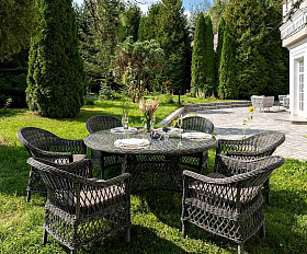 Обеденная Эспрессо–150 S 4SIS группа плетеная, цвет графит