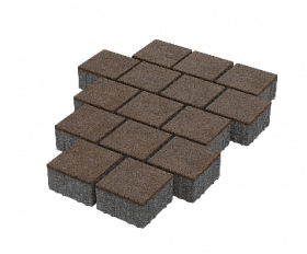 Тротуарная плитка Stellard Квадрат 150x150x80 мм Коричневый