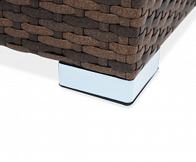 Капучино кашпо для цветов плетеное из искусственного ротанга, цвет коричневый