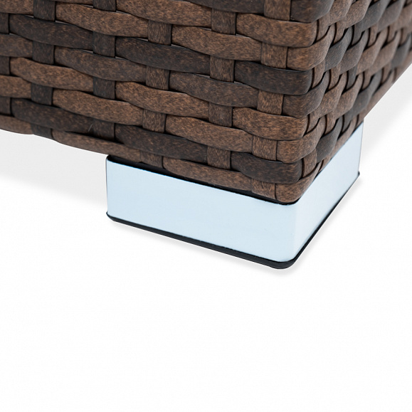 Капучино кашпо для цветов плетеное из искусственного ротанга, цвет коричневый фото 6