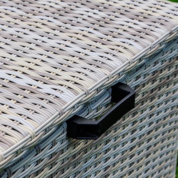 Сундук для хранения Karl 120 Royal Family из искусственного ротанга c колесиками, цвет бежевый фото 4