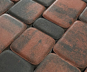 Тротуарная плитка Koldiz Старый город 50 мм Оникс Красный