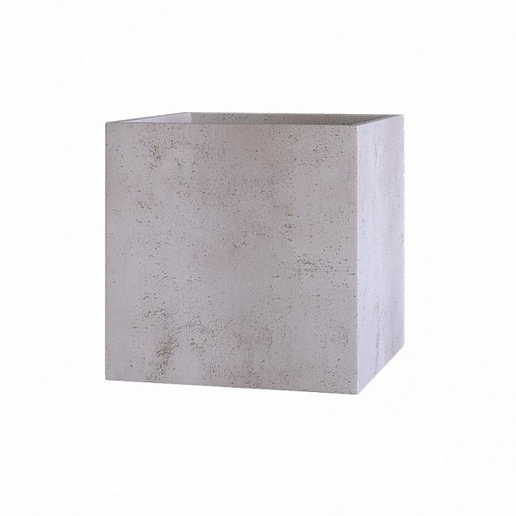 Кашпо Concretika Cube 40x40x40 Concrete White фото 1