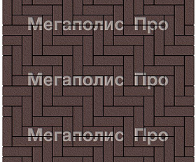 Тротуарная плитка Выбор Паркет Б.4.П.6 Коричневый Гранит