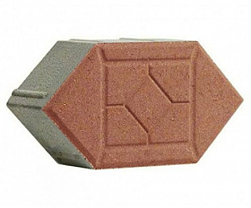 Тротуарная плитка 342 механический завод Ромб 80 мм Красный