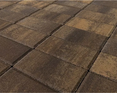 Брусчатка Braer Прямоугольник (кирпич) ColorMix 200х100х60 мм Каштан