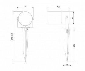 Уличный светильник Elektrostandard Landscape 35146/S графит