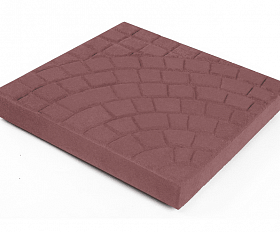 Тротуарная плитка Нобетек Квадрат 1КД5Ф красно-коричневая